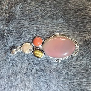 Vintage Solid 3" .925 Sterling Silver Pendant